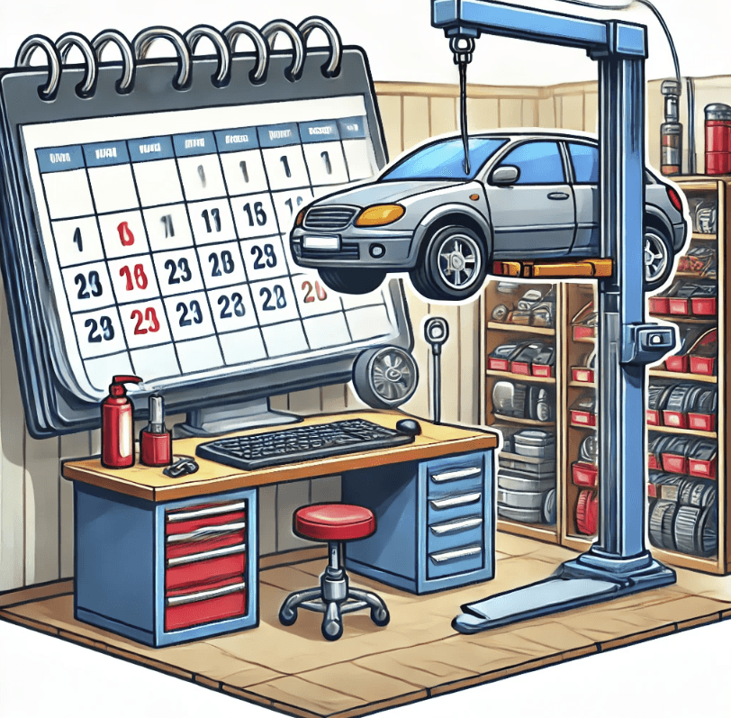 Auto mechanic at work